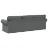 Sofa Ciemnoszary 245 x 82 x 80 cm tkanina