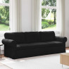 Sofa Czarny 245 x 82 x 80 cm tkanina