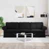 Sofa Czarny 245 x 82 x 80 cm tkanina