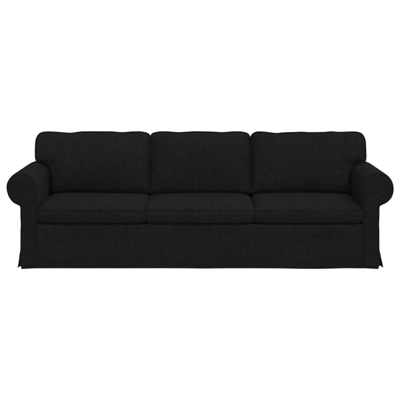 Sofa Czarny 245 x 82 x 80 cm tkanina