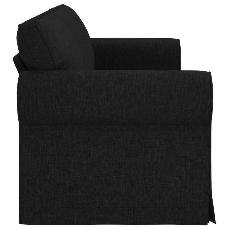 Sofa Czarny 245 x 82 x 80 cm tkanina