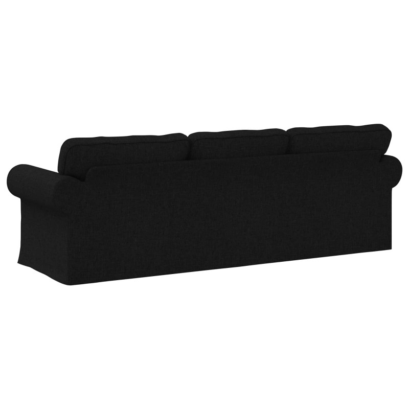 Sofa Czarny 245 x 82 x 80 cm tkanina