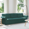 Sofa Ciemna zieleń 245 x 82 x 80 cm tkanina