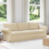 Sofa Kremowy 245 x 82 x 80 cm tkanina
