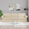 Sofa Kremowy 245 x 82 x 80 cm tkanina