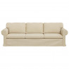 Sofa Kremowy 245 x 82 x 80 cm tkanina