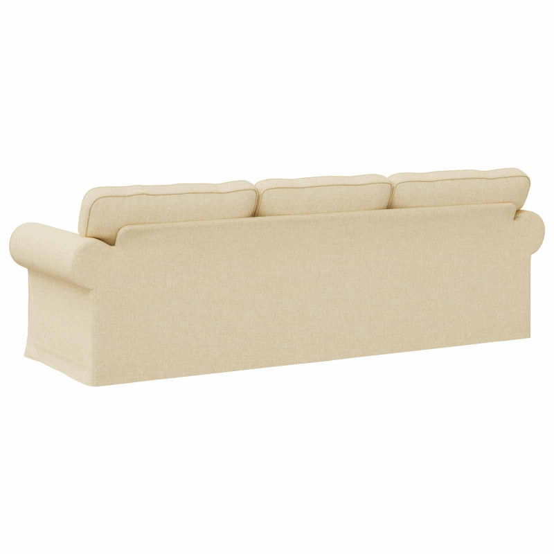 Sofa Kremowy 245 x 82 x 80 cm tkanina