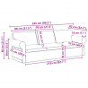 Sofa Niebieski 245 x 82 x 80 cm tkanina