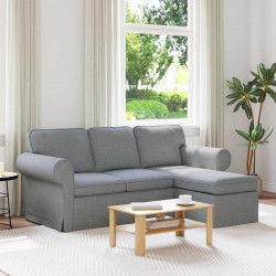 Sofa Jasnoszary 215 x 138 x 80 cm tkanina