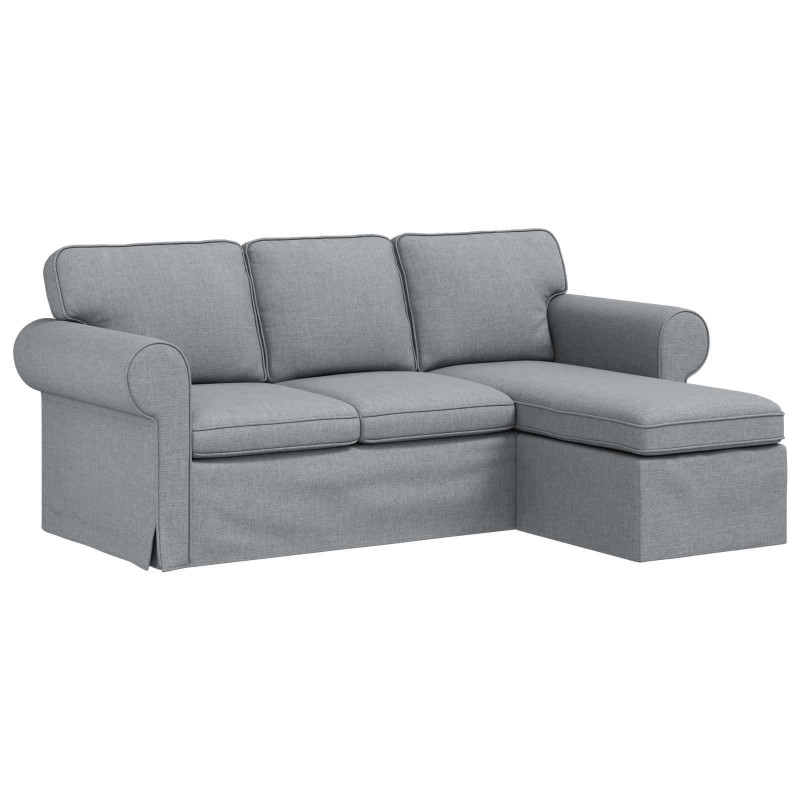 Sofa Jasnoszary 215 x 138 x 80 cm tkanina