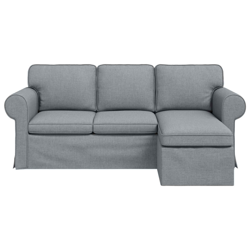 Sofa Jasnoszary 215 x 138 x 80 cm tkanina