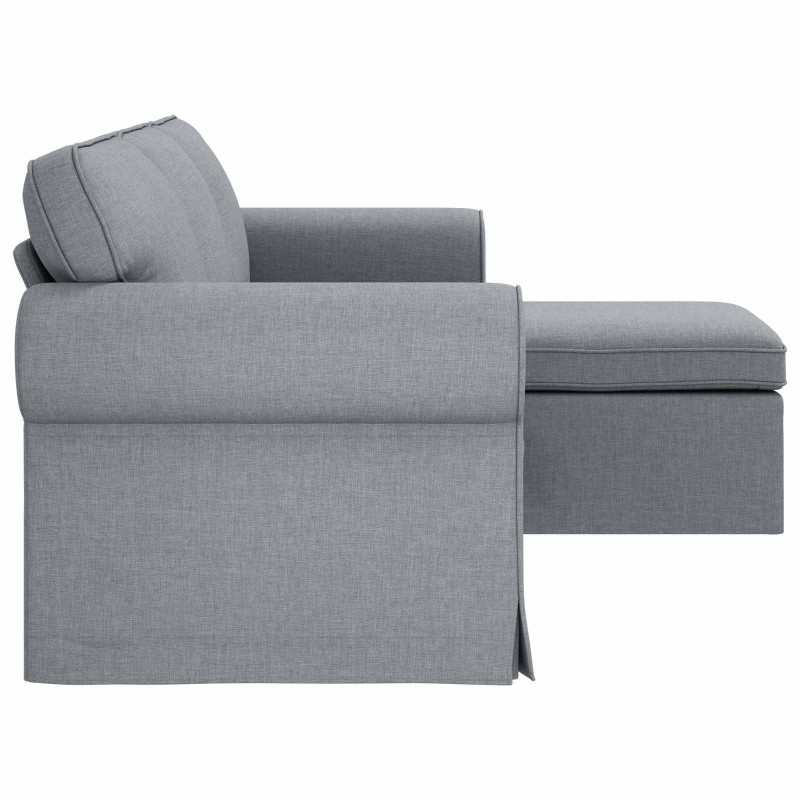 Sofa Jasnoszary 215 x 138 x 80 cm tkanina