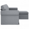 Sofa Jasnoszary 215 x 138 x 80 cm tkanina