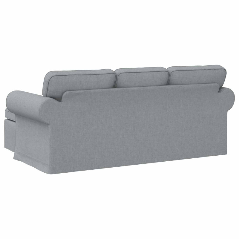 Sofa Jasnoszary 215 x 138 x 80 cm tkanina