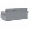 Sofa Jasnoszary 215 x 138 x 80 cm tkanina