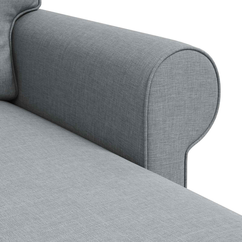 Sofa Jasnoszary 215 x 138 x 80 cm tkanina