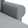 Sofa Jasnoszary 215 x 138 x 80 cm tkanina