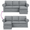 Sofa Jasnoszary 215 x 138 x 80 cm tkanina