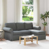 Sofa Ciemnoszary 215 x 138 x 80 cm tkanina