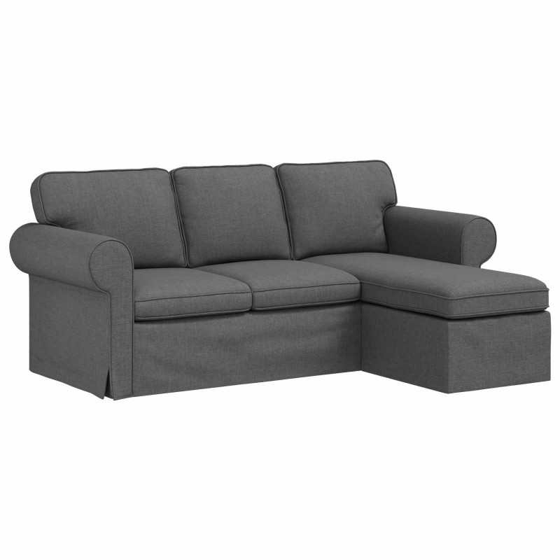 Sofa Ciemnoszary 215 x 138 x 80 cm tkanina