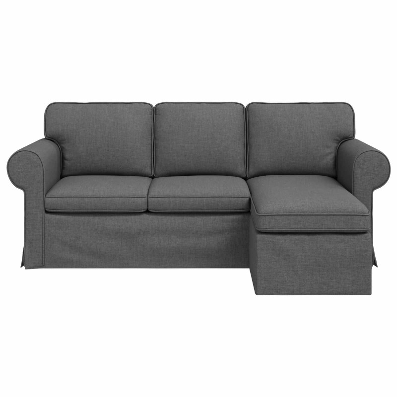 Sofa Ciemnoszary 215 x 138 x 80 cm tkanina