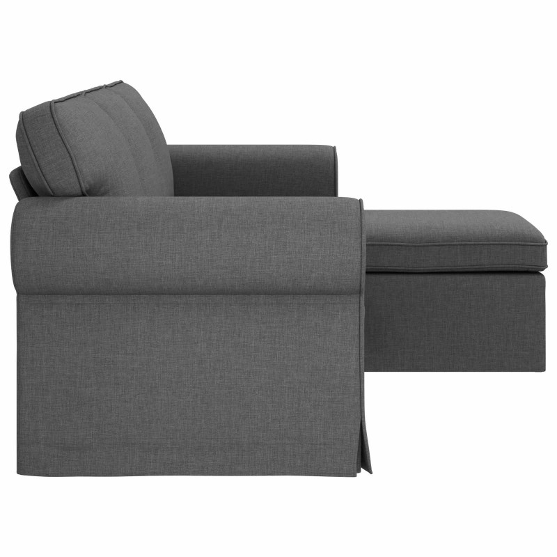 Sofa Ciemnoszary 215 x 138 x 80 cm tkanina