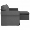 Sofa Ciemnoszary 215 x 138 x 80 cm tkanina