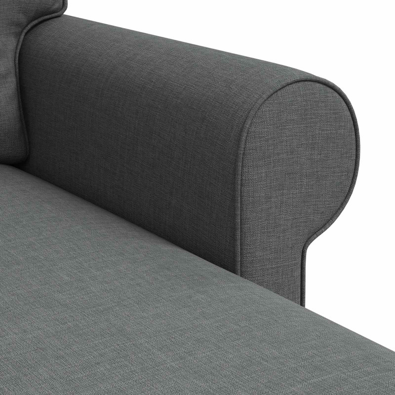 Sofa Ciemnoszary 215 x 138 x 80 cm tkanina