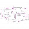 Sofa Ciemnoszary 215 x 138 x 80 cm tkanina