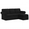 Sofa Czarny 215 x 138 x 80 cm tkanina