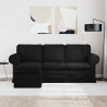 Sofa Czarny 215 x 138 x 80 cm tkanina