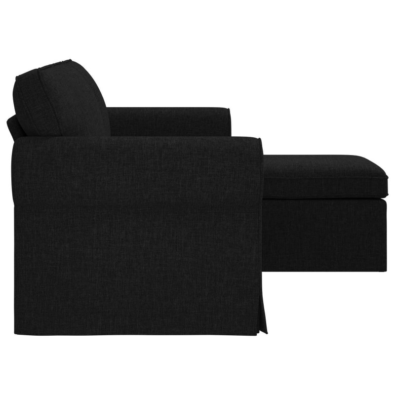 Sofa Czarny 215 x 138 x 80 cm tkanina