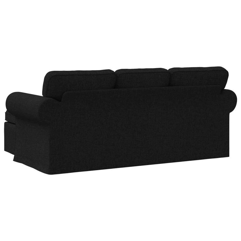 Sofa Czarny 215 x 138 x 80 cm tkanina