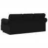 Sofa Czarny 215 x 138 x 80 cm tkanina