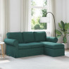 Sofa Ciemna zieleń 215 x 138 x 80 cm tkanina