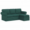 Sofa Ciemna zieleń 215 x 138 x 80 cm tkanina