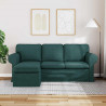 Sofa Ciemna zieleń 215 x 138 x 80 cm tkanina