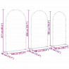 Łuk Ślubny 3 pcs Biały Stal