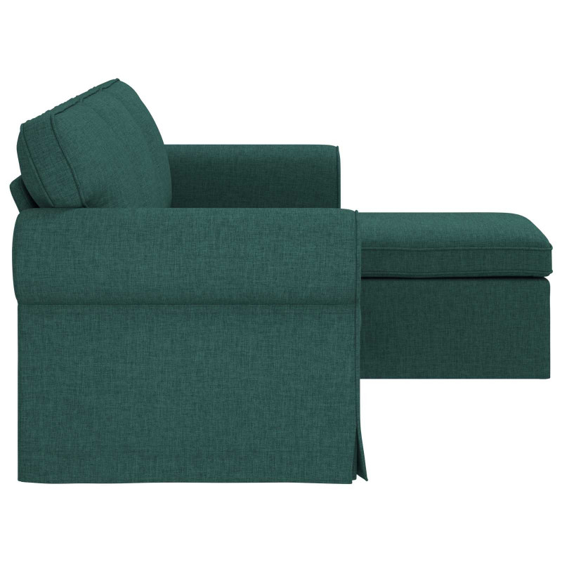 Sofa Ciemna zieleń 215 x 138 x 80 cm tkanina