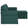 Sofa Ciemna zieleń 215 x 138 x 80 cm tkanina