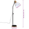 Lampa stojąca, 25 W, biała, 30x30x100-150 cm, E27