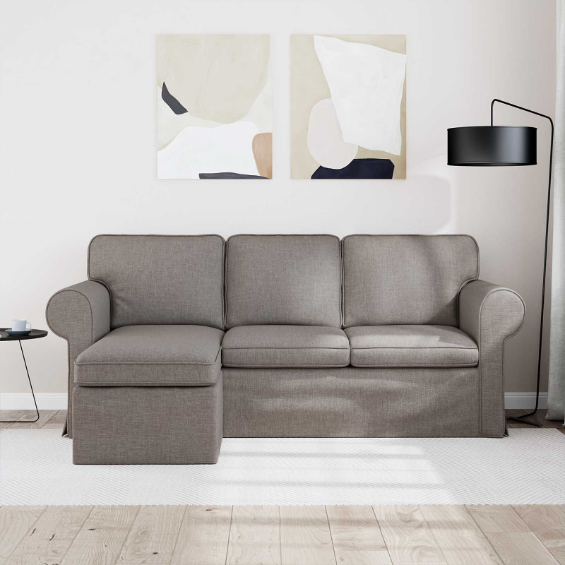 Sofa Ciemnoszary 215 x 138 x 80 cm tkanina