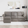 Sofa Ciemnoszary 215 x 138 x 80 cm tkanina