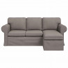 Sofa Ciemnoszary 215 x 138 x 80 cm tkanina