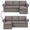 Sofa Ciemnoszary 215 x 138 x 80 cm tkanina