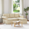 Sofa Kremowy 215 x 138 x 80 cm tkanina