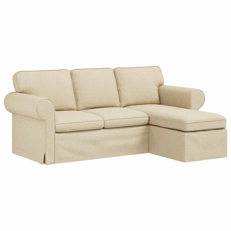 Sofa Kremowy 215 x 138 x 80 cm tkanina