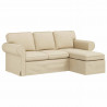 Sofa Kremowy 215 x 138 x 80 cm tkanina
