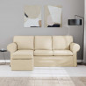Sofa Kremowy 215 x 138 x 80 cm tkanina