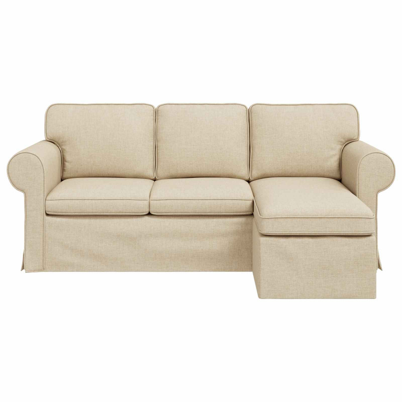 Sofa Kremowy 215 x 138 x 80 cm tkanina